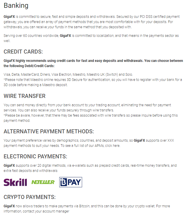 GigaFX Banking