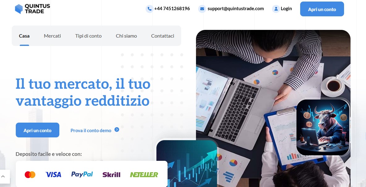 Quintustrade Homepage Quintustrade Homepage