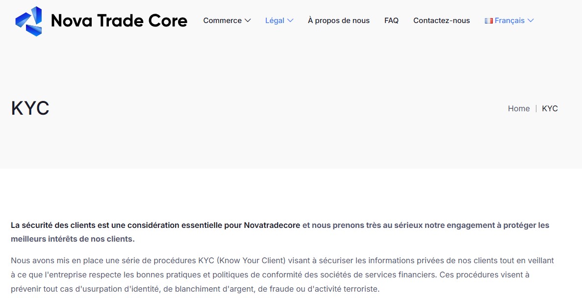 Novatradecore KYC Compliance Novatradecore KYC Compliance