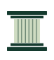 Classical fluted column with a capital, shown in green and beige tones