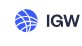 IGW logo: blue globe icon to the left of bold IGW lettering