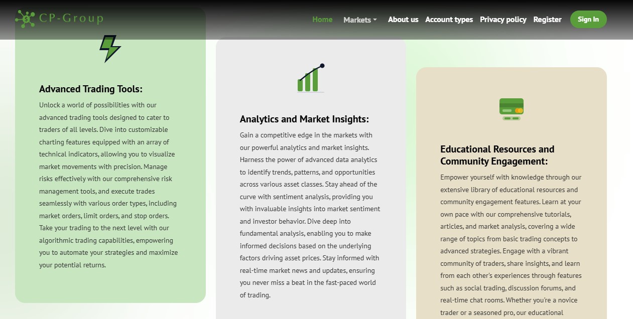 CP-Group Trading Tools CP-Group Trading Tools